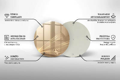 Glasplaat voor grafkaars Moderne abstractie