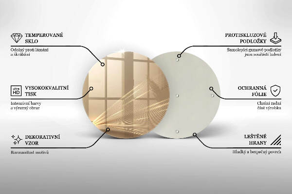 Glasplaat voor grafkaars Moderne abstractie