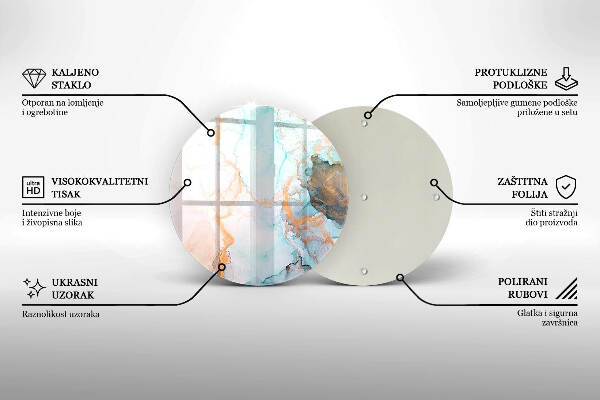 Grafkaars onderzetter Abstract marmer