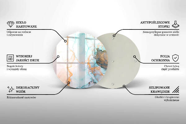 Grafkaars onderzetter Abstract marmer