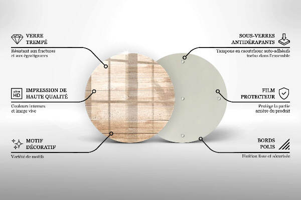 Glasplaat voor grafkaars Houten planken