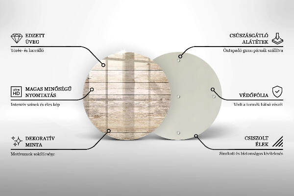 Glasplaat voor grafkaars Houten planken