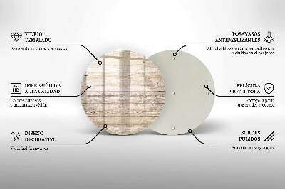 Glasplaat voor grafkaars Houten planken