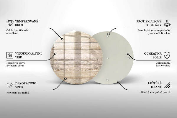 Glasplaat voor grafkaars Houten planken