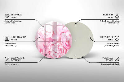Grafkaars onderzetter Delicate pioenrozen
