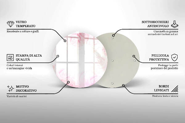 Grafkaars onderzetter Verfijnde rozen op de achtergrond