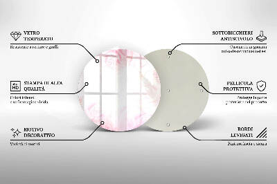 Grafkaars onderzetter Verfijnde rozen op de achtergrond
