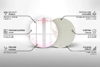 Grafkaars onderzetter Verfijnde rozen op de achtergrond