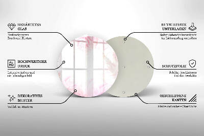 Grafkaars onderzetter Verfijnde rozen op de achtergrond