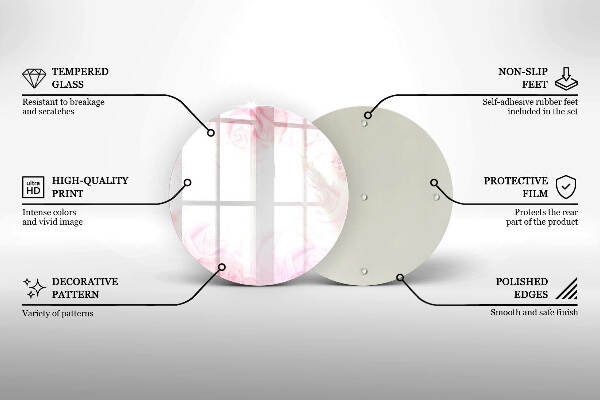 Grafkaars onderzetter Verfijnde rozen op de achtergrond