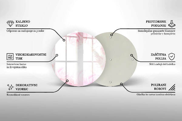 Grafkaars onderzetter Verfijnde rozen op de achtergrond