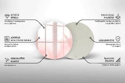 Glasplaat voor grafkaars Achtergrond met pastelkleurige rozen