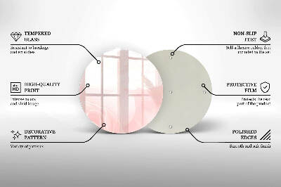 Glasplaat voor grafkaars Achtergrond met pastelkleurige rozen