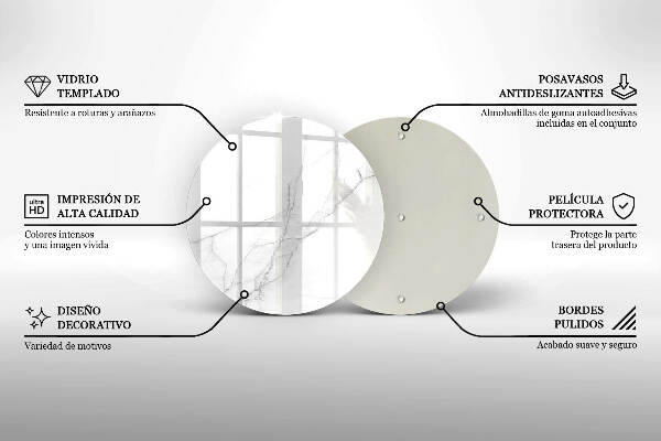 Grafkaars onderzetter Marmeren achtergrond