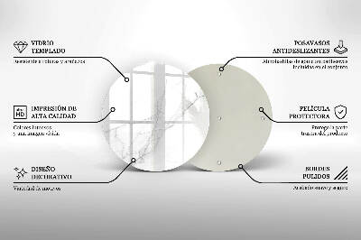 Grafkaars onderzetter Marmeren achtergrond