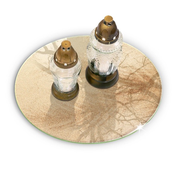 Glasplaat voor grafkaars Zand