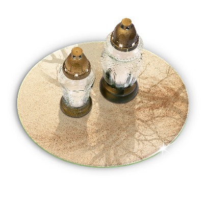 Glasplaat voor grafkaars Zand