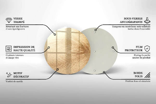 Glasplaat voor grafkaars Zand