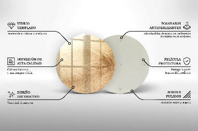 Glasplaat voor grafkaars Zand