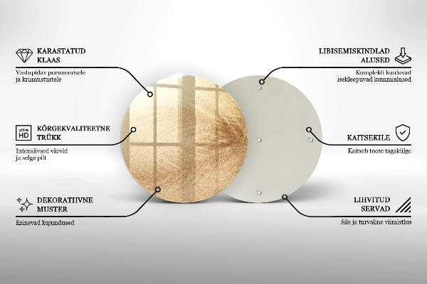 Glasplaat voor grafkaars Zand