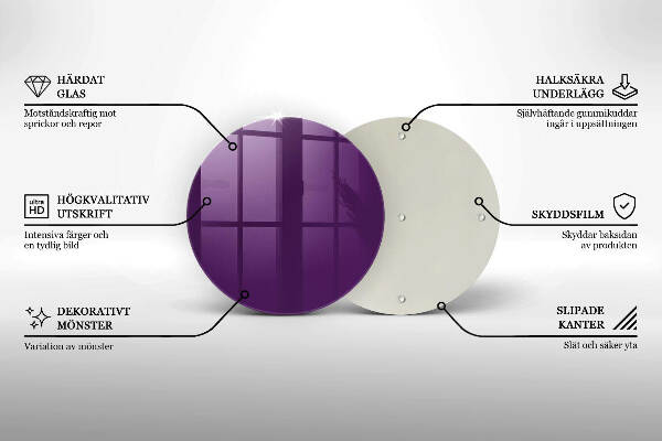 Glasplaat voor grafkaars Violet