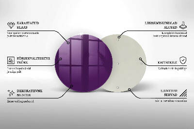 Glasplaat voor grafkaars Violet