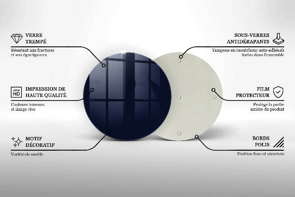 Grafkaars onderzetter Marineblauwe kleur