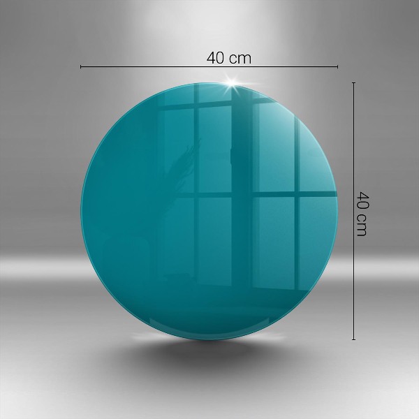 Glasplaat voor grafkaars Turkooiskleur