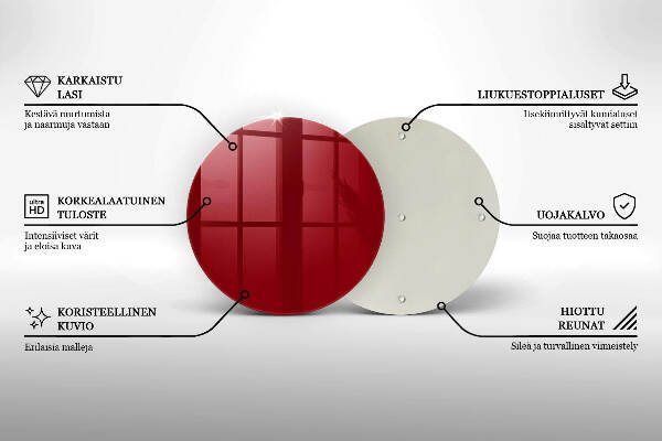 Grafkaars onderzetter Rode kleur