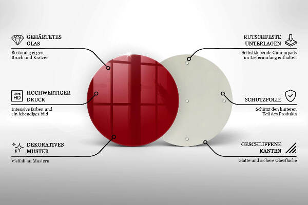 Grafkaars onderzetter Rode kleur