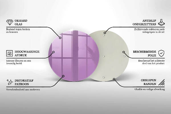 Grafkaars onderzetter Violet