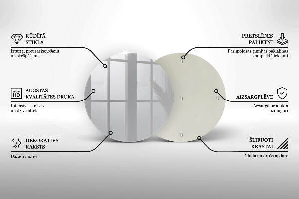 Glasplaat voor grafkaars Grijze kleur