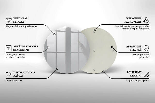Glasplaat voor grafkaars Grijze kleur