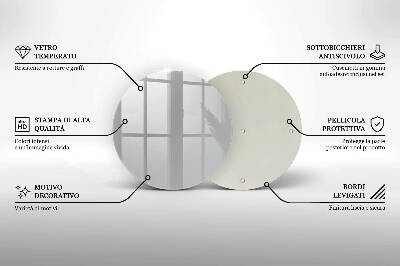 Glasplaat voor grafkaars Grijze kleur