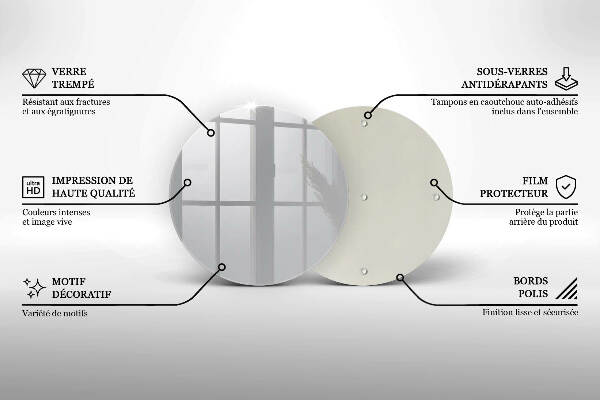 Glasplaat voor grafkaars Grijze kleur