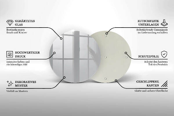 Glasplaat voor grafkaars Grijze kleur