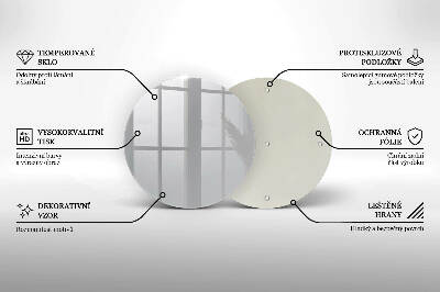Glasplaat voor grafkaars Grijze kleur