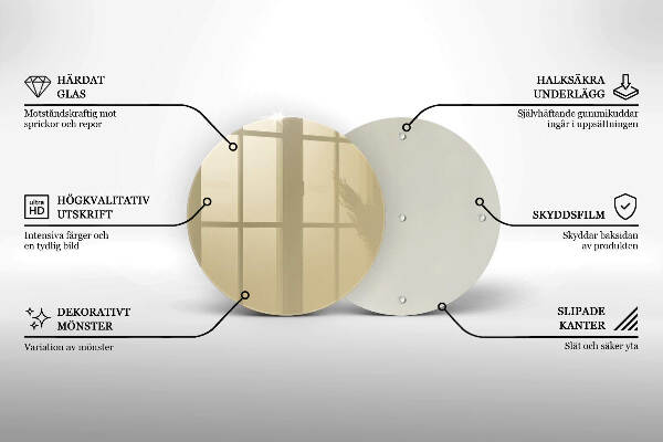 Glasplaat voor grafkaars Beige kleur