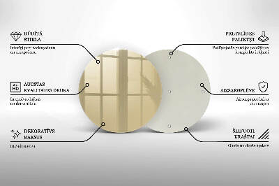 Glasplaat voor grafkaars Beige kleur