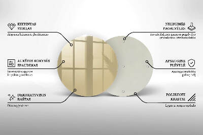 Glasplaat voor grafkaars Beige kleur