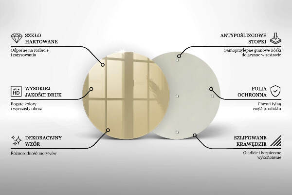 Glasplaat voor grafkaars Beige kleur