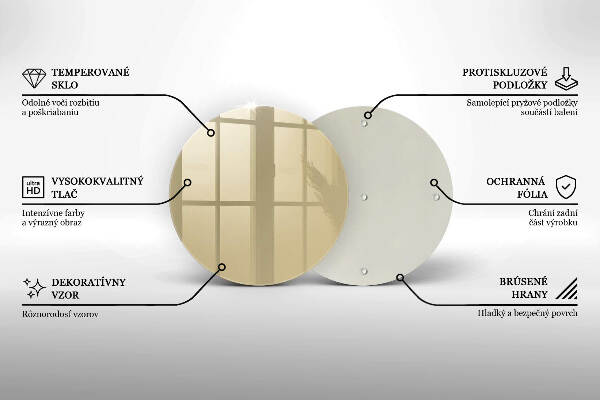 Glasplaat voor grafkaars Beige kleur