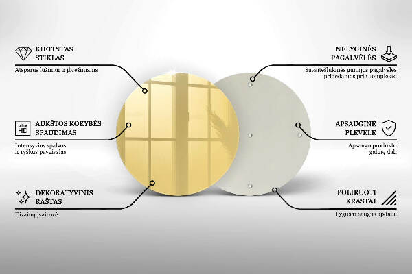 Grafkaars onderzetter Gele kleur