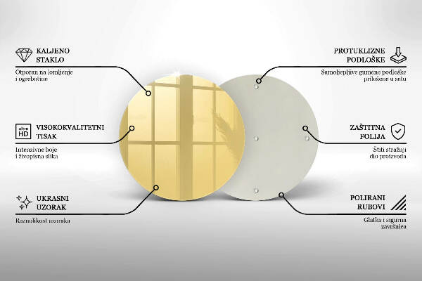 Grafkaars onderzetter Gele kleur