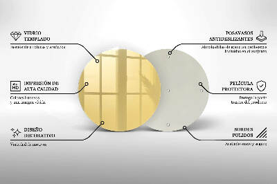 Grafkaars onderzetter Gele kleur