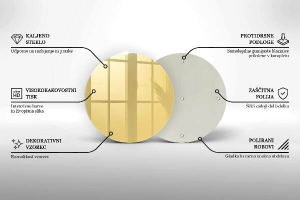 Grafkaars onderzetter Gele kleur