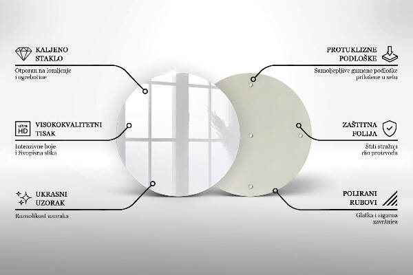Glasplaat voor grafkaars Kleur wit