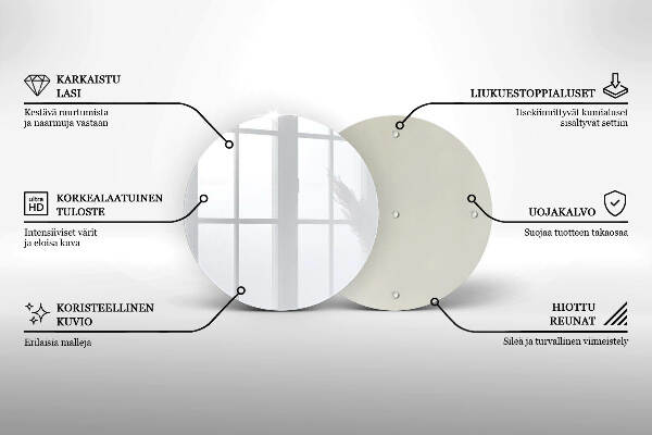 Glasplaat voor grafkaars Kleur wit