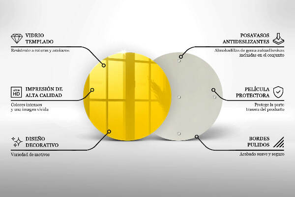 Grafkaars onderzetter Gele kleur
