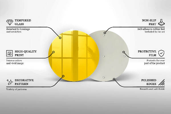 Grafkaars onderzetter Gele kleur